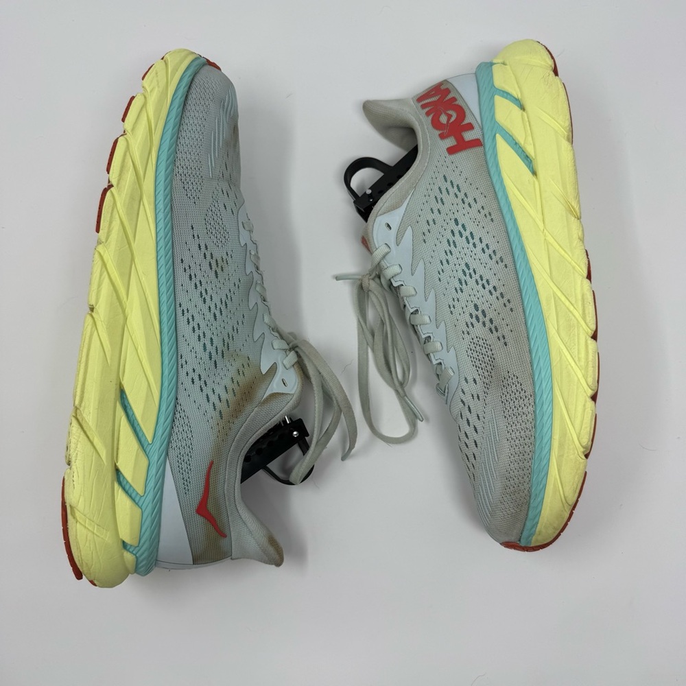 Hoka One One Clifton 7 Morning Mist Hot Coral Women Shoes 1110509 MMHC Size 10.5 - Picture 7 of 14